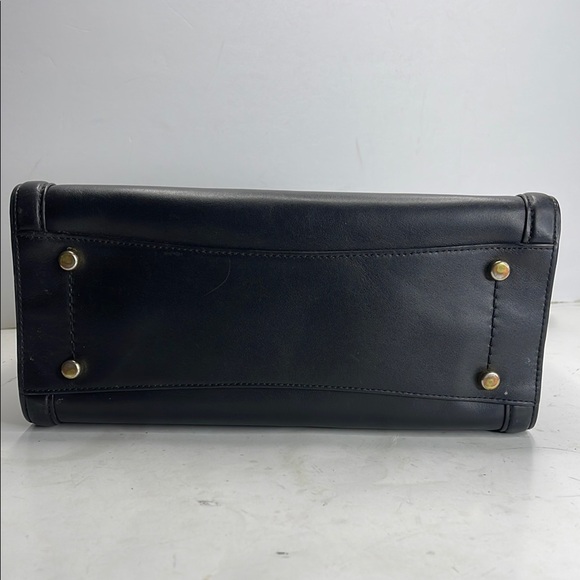 Coach Black Leather Handbag with Gold Hardware - Picture 5 of 7